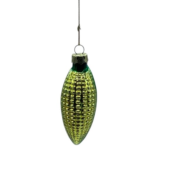 Vintage Glass Corn on the Cob Christmas Ornament 3.5” With Hanging String - Picture 1 of 3
